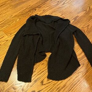 360 Sweater Black Cardigan Size S